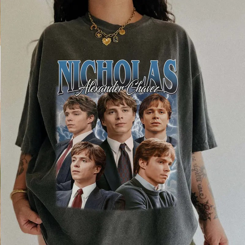 Nicholas Chavez Comfort Colors Tops Y2K 90s Retro - Adult & Kids T-Shirts, Sweatshirts & Hoodies apparel design preview 1
