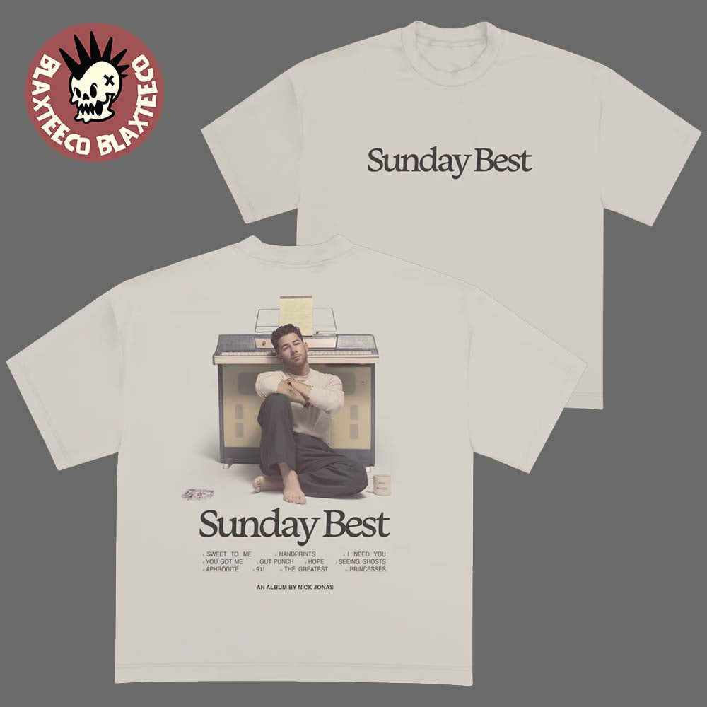 Nick Jonas Sunday Best Tracklist - Adult & Kids T-Shirts, Sweatshirts & Hoodies apparel design preview 1