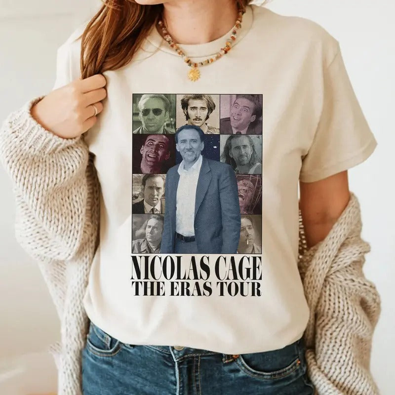 Nicolas Cage 90'S Bootleg Rap Nick Parody Nic Meme - Adult & Kids T-Shirts, Sweatshirts & Hoodies apparel design preview 1