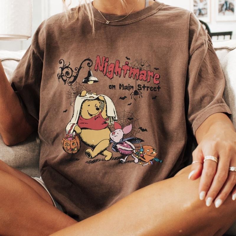 Nightmare Main Street Pooh Cotton Womenswear Top - Adult & Kids T-Shirts, Sweatshirts & Hoodies apparel design preview 1