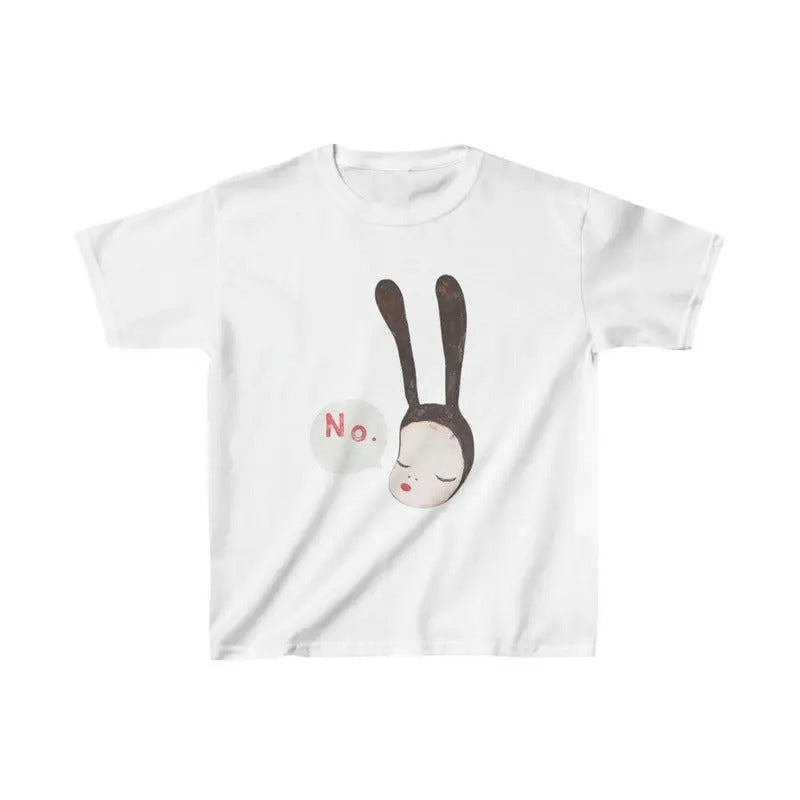 No Bunny Girl Y2K Baby Yoshitomo Nara Coquette Top - Adult & Kids T-Shirts, Sweatshirts & Hoodies apparel design preview 1