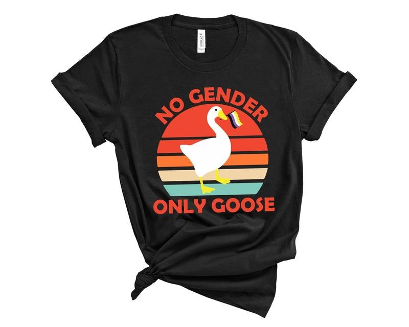 No Gender Only Goose Funny Nonbinary Non Binary - Adult & Kids T-Shirts, Sweatshirts & Hoodies apparel design preview 1