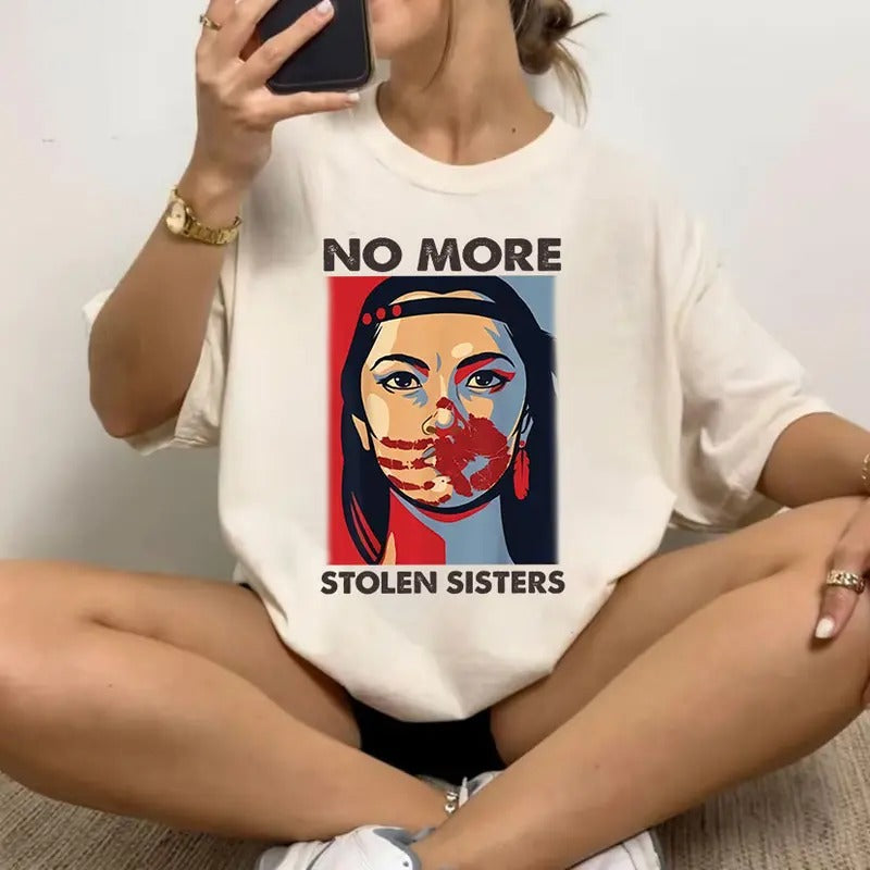 No More Stolen Sister America Native Red My Missing - Adult & Kids T-Shirts, Sweatshirts & Hoodies apparel design preview 1