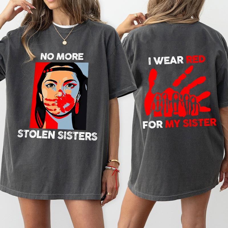 No More Stolen Sisters American Native MMIW - Adult & Kids T-Shirts, Sweatshirts & Hoodies apparel design preview 1