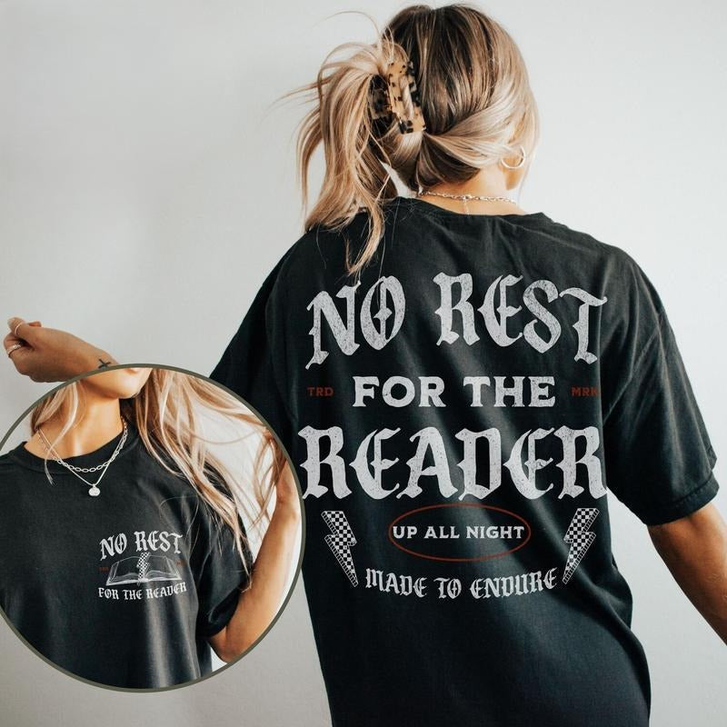 No Rest Reader Bookish Book Lover Bookworm Booktok - Adult & Kids T-Shirts, Sweatshirts & Hoodies apparel design preview 1