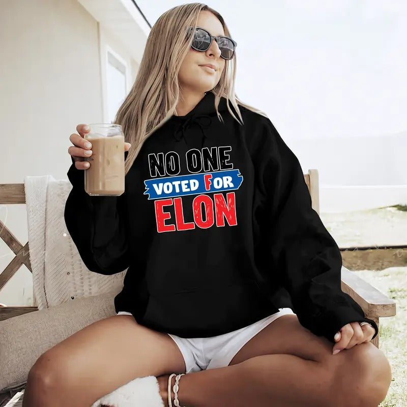 No One Voted El.O.N Nobody Elected Anti El Mu.S.K - Adult & Kids T-Shirts, Sweatshirts & Hoodies apparel design preview 1