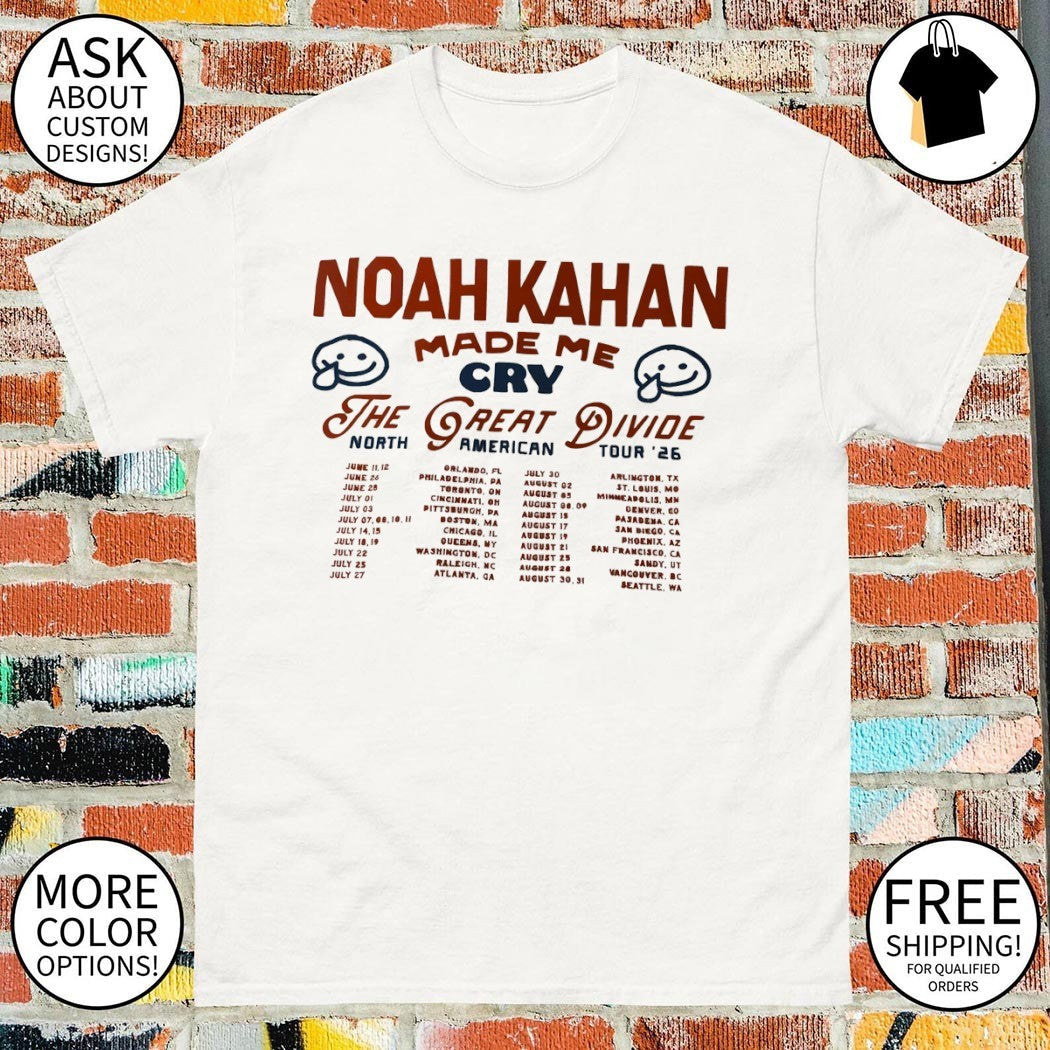 Noah Kahan Made Me Cry 2026 North American tour The - Adult & Kids T-Shirts, Sweatshirts & Hoodies apparel design preview 1