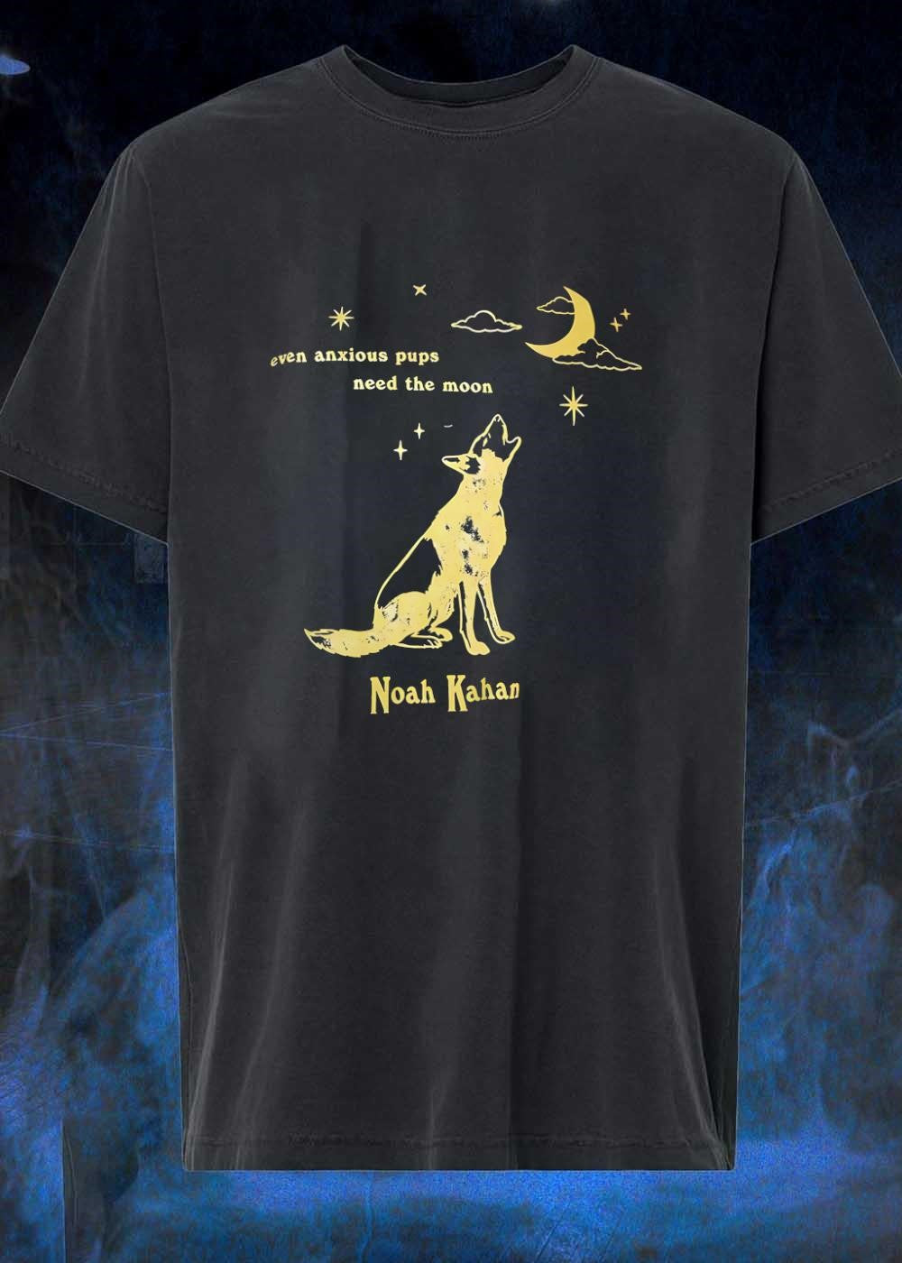 Noah Kahan even anxious pups need the moon - Adult & Kids T-Shirts, Sweatshirts & Hoodies apparel design preview 1