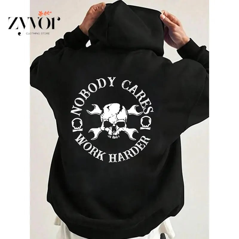 Nobody Cares Work Harder Casual Street Fleece Fabric - Adult & Kids T-Shirts, Sweatshirts & Hoodies apparel design preview 1