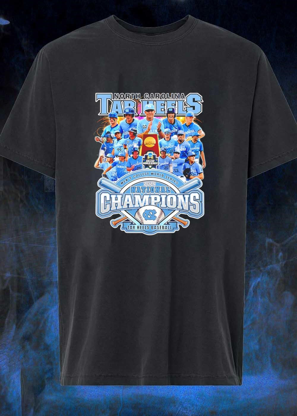 North Carolina Tar Heels Men's College World Series - Adult & Kids T-Shirts, Sweatshirts & Hoodies apparel design preview 1