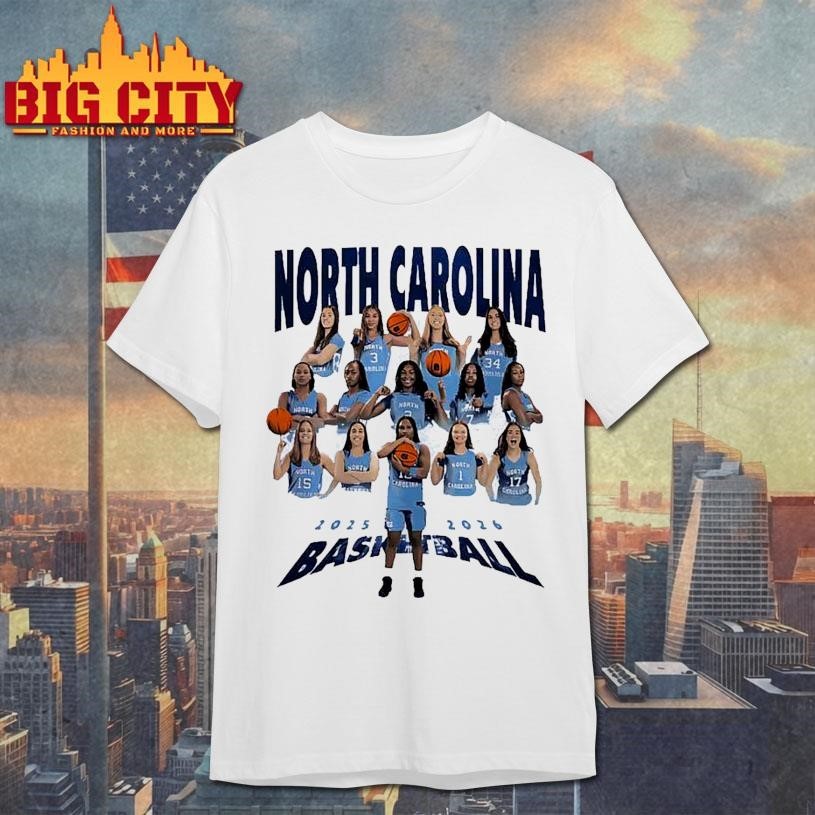 North Carolina Tar Heels basketball team 2025 2026 - Adult & Kids T-Shirts, Sweatshirts & Hoodies apparel design preview 1