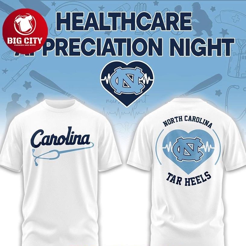North Carolina Tar Heels x Healthcare Appreciation - Adult & Kids T-Shirts, Sweatshirts & Hoodies apparel design preview 1