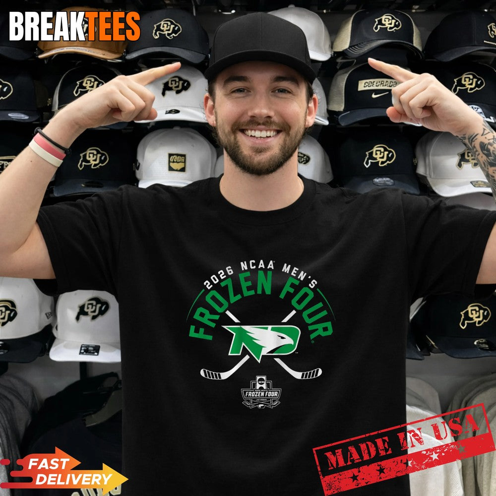North Dakota Men's Hockey 2026 Frozen Four - Adult & Kids T-Shirts, Sweatshirts & Hoodies apparel design preview 1