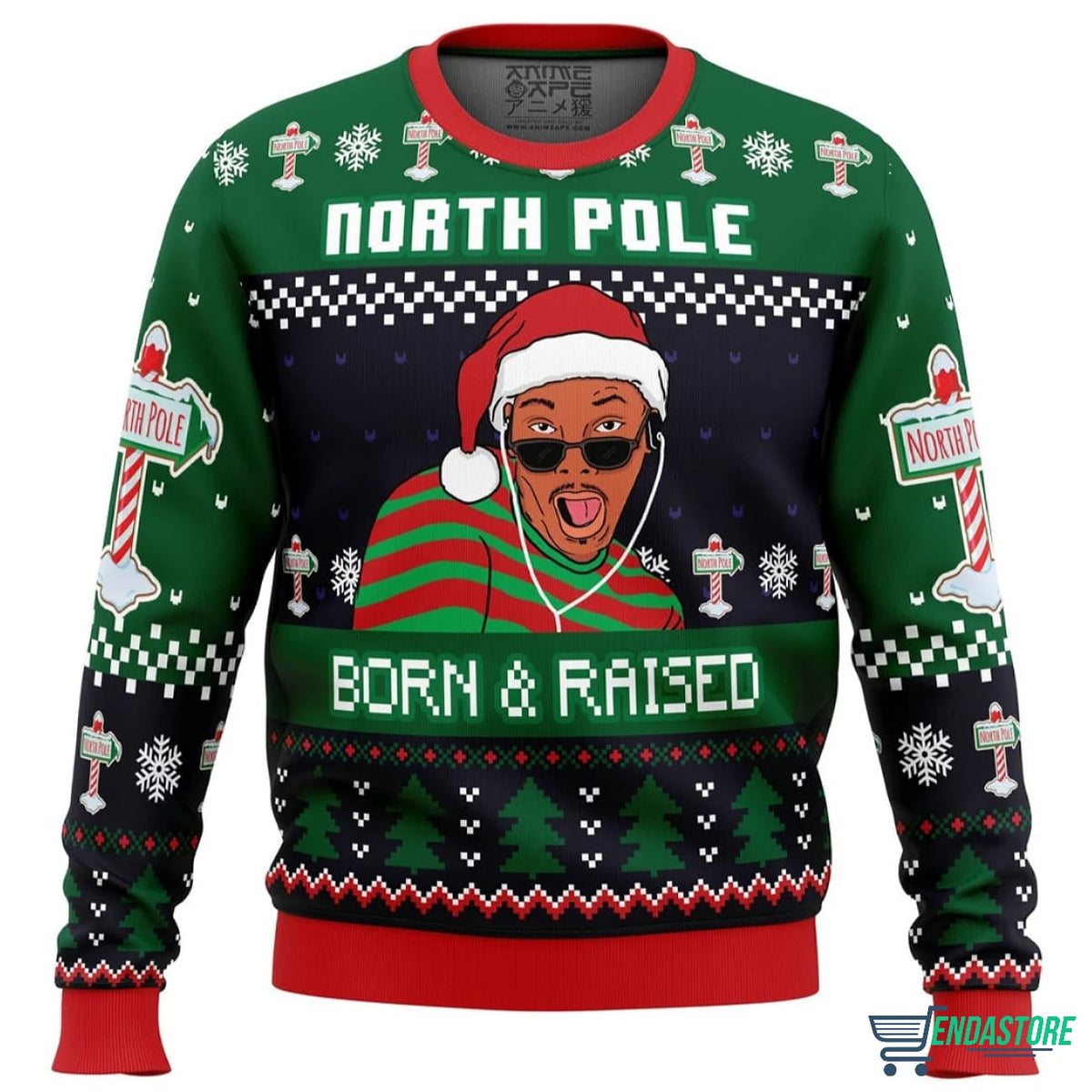 North Pole Born And Raised 3D Christmas Sweater - Holiday Gift product image