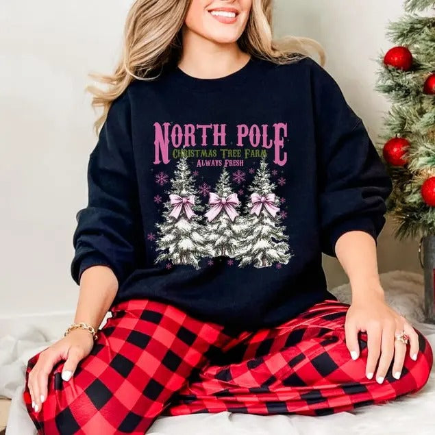 North Pole Farm Fresh Tree Xmas Cake White - Adult & Kids T-Shirts, Sweatshirts & Hoodies apparel design preview 1