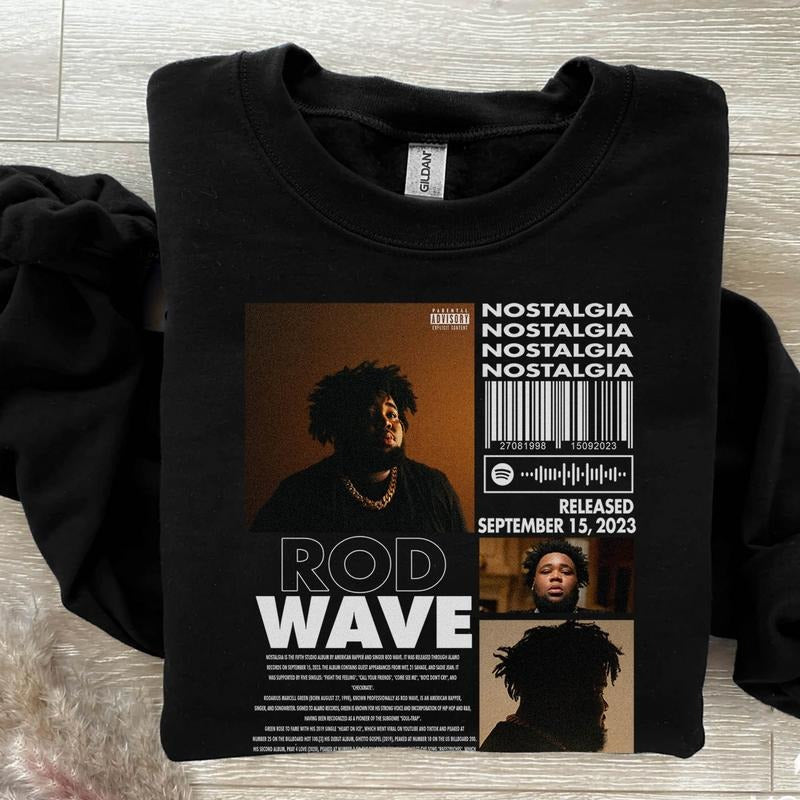 Nostalgia 90s Rap Music Rod Wave Rapper Fan Album - Adult & Kids T-Shirts, Sweatshirts & Hoodies apparel design preview 1