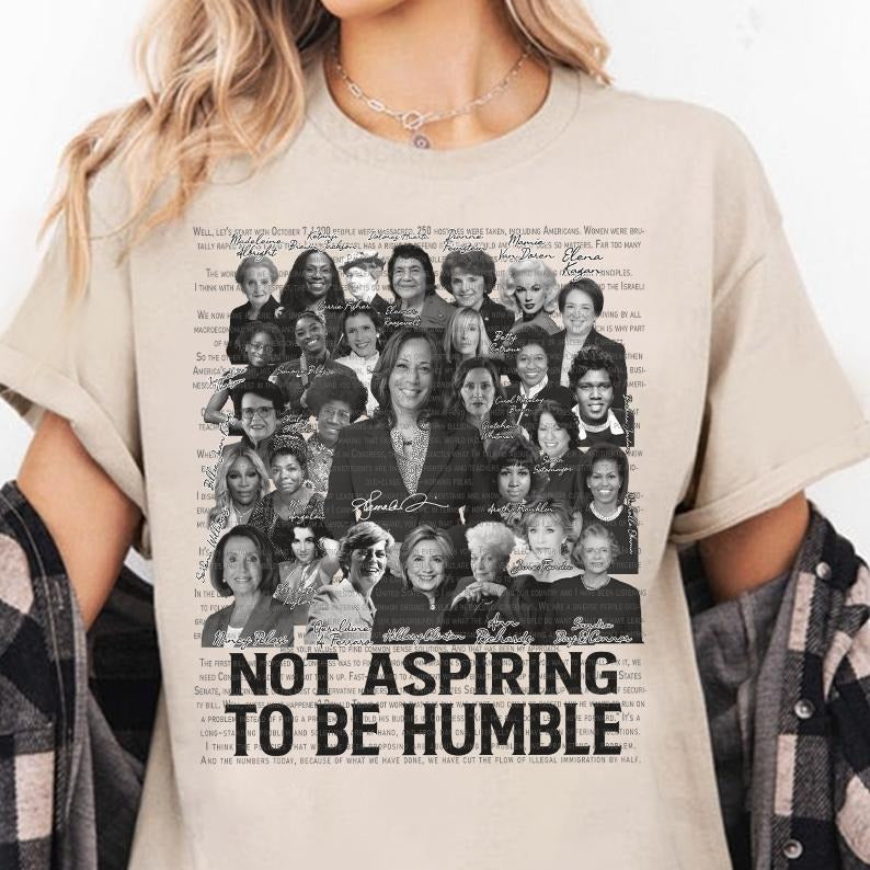Not Aspiring Be Humble Harris Walz 2024 - Adult & Kids T-Shirts, Sweatshirts & Hoodies apparel design preview 1