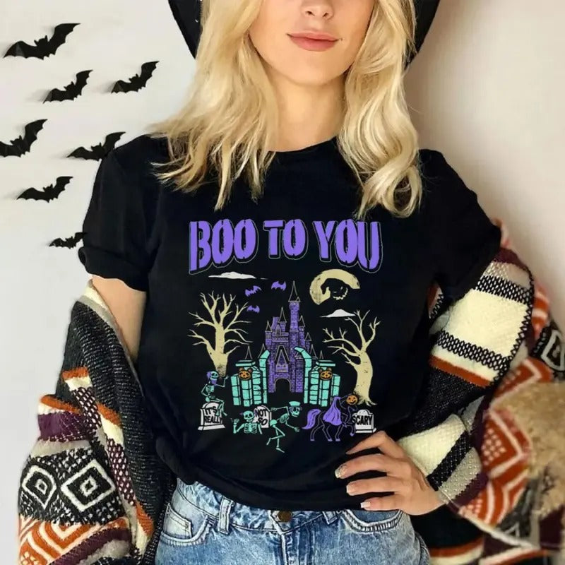 Not So Scary Park Boo You Halloween Short Sleeve - Adult & Kids T-Shirts, Sweatshirts & Hoodies apparel design preview 1