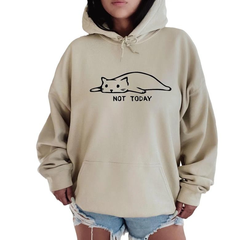 Not Today Cats Cute Cat - Adult & Kids T-Shirts, Sweatshirts & Hoodies apparel design preview 1