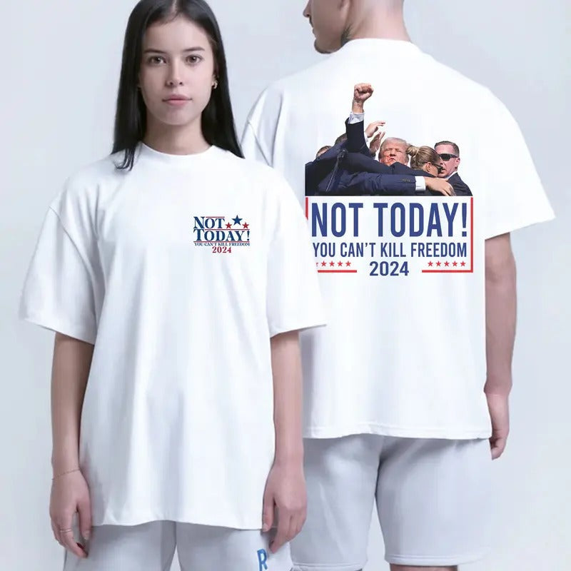 Not Today Trum You Can'T Kill Freedom Bulletproof - Adult & Kids T-Shirts, Sweatshirts & Hoodies apparel design preview 1