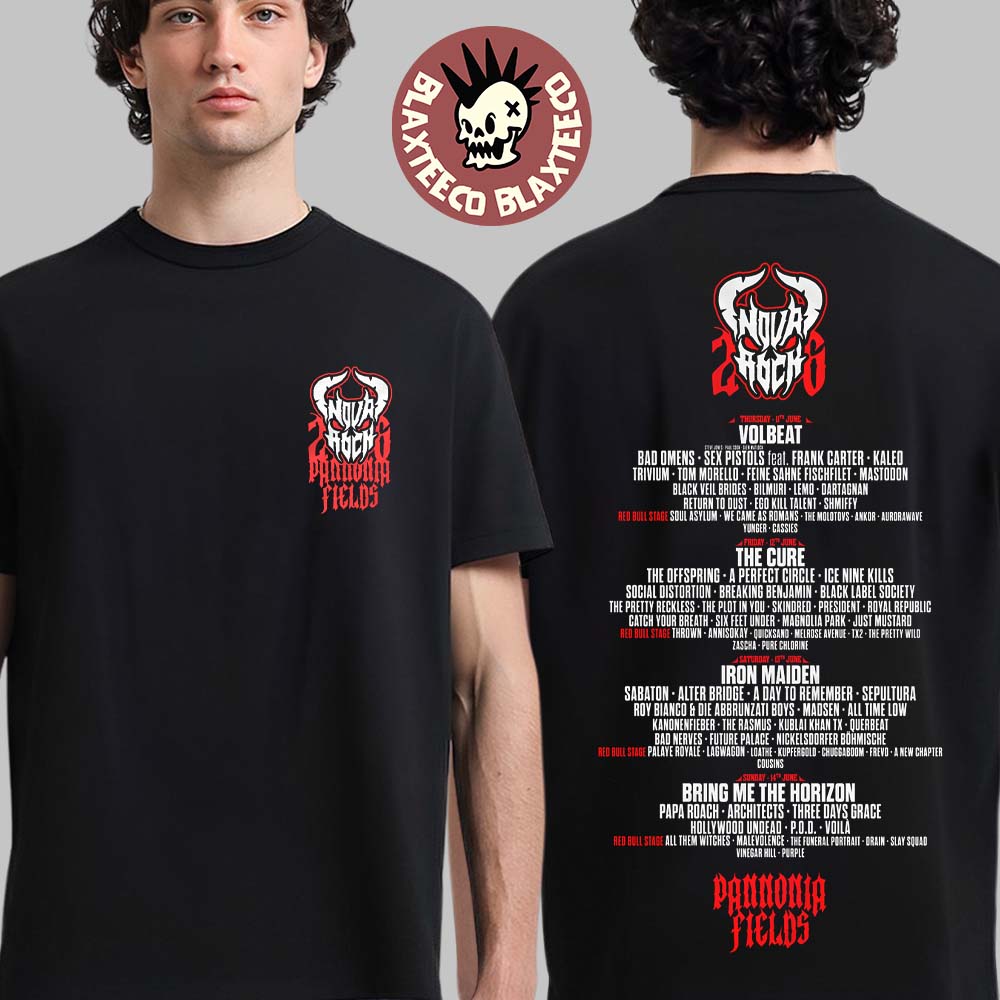 Nova Rock 2026 Festival Merch In Nickelsdorf Austria - Adult & Kids T-Shirts, Sweatshirts & Hoodies apparel design preview 1