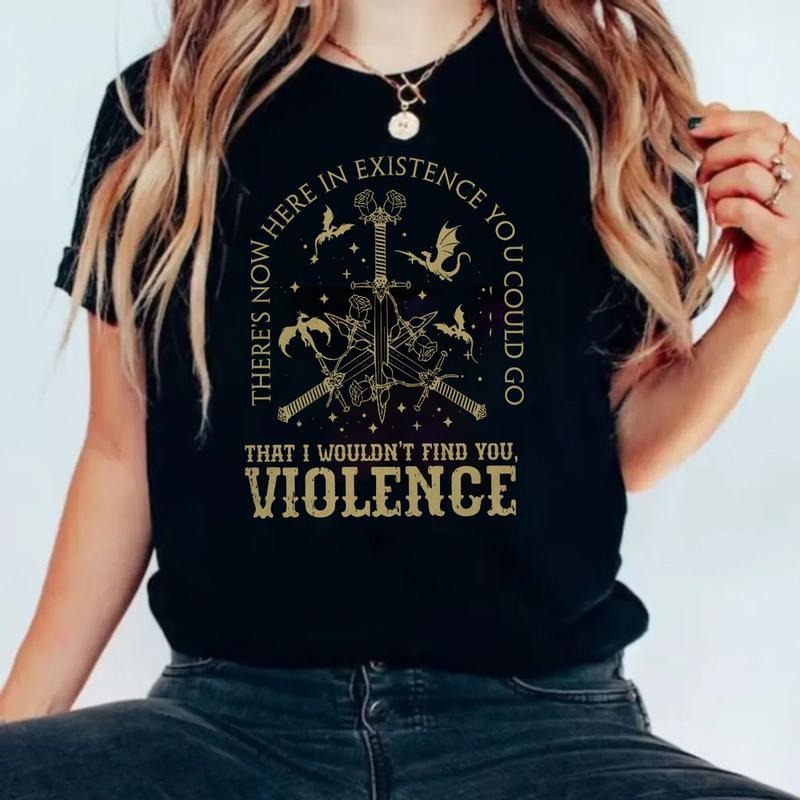 Nowhere Existence Violence Violet Sorrengail Bookish - Adult & Kids T-Shirts, Sweatshirts & Hoodies apparel design preview 1