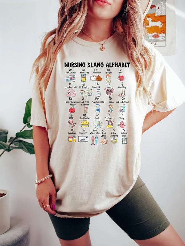 Nurse Funny Alphabet ABCs Registered Nursing Slang - Adult & Kids T-Shirts, Sweatshirts & Hoodies apparel design preview 1