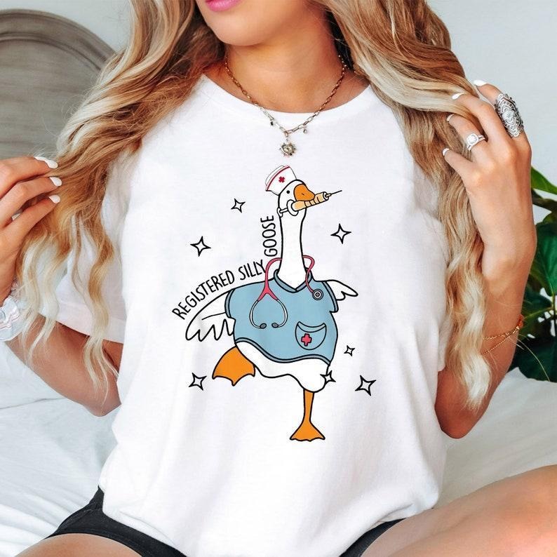 Nurse Silly Goose Nursing Student Funny Her - Adult & Kids T-Shirts, Sweatshirts & Hoodies apparel design preview 1