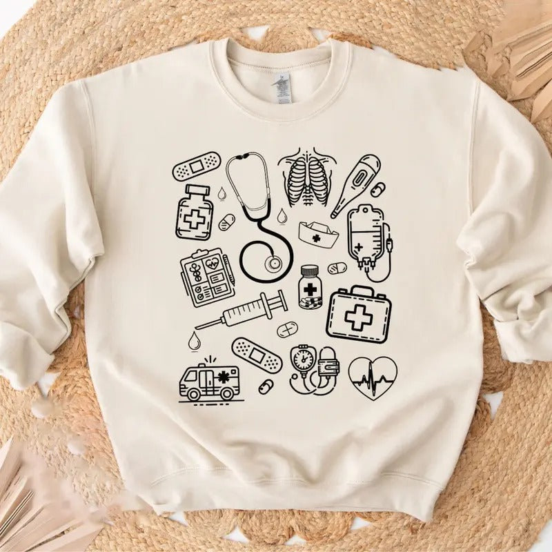 Nurse RN Medical Graduation Healthcare Essentials - Adult & Kids T-Shirts, Sweatshirts & Hoodies apparel design preview 1