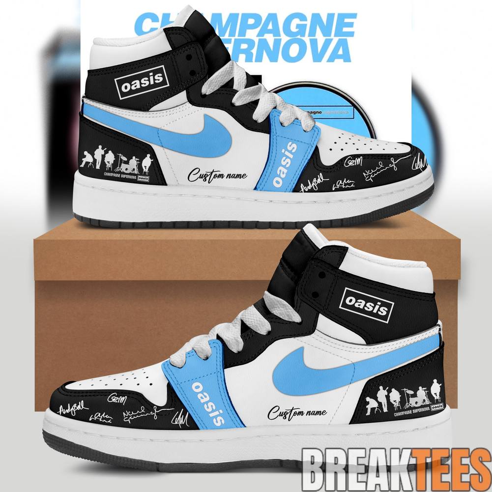 OASIS 30 years of "Champagne Supernova" Exclusive AJ1 - Adult & Kids T-Shirts, Sweatshirts & Hoodies apparel design preview 1