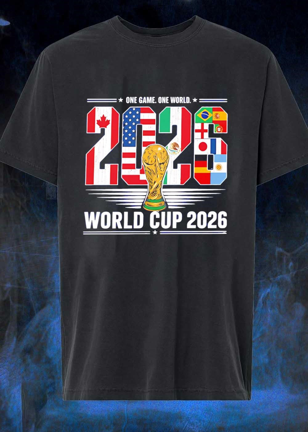 ONE GAME WORLD CUP 2026 Soccer - Adult & Kids T-Shirts, Sweatshirts & Hoodies apparel design preview 1