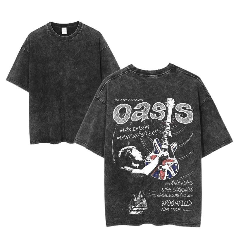 Oasis Maximum Manchester Vintage Rock Concert Union - Adult & Kids T-Shirts, Sweatshirts & Hoodies apparel design preview 1