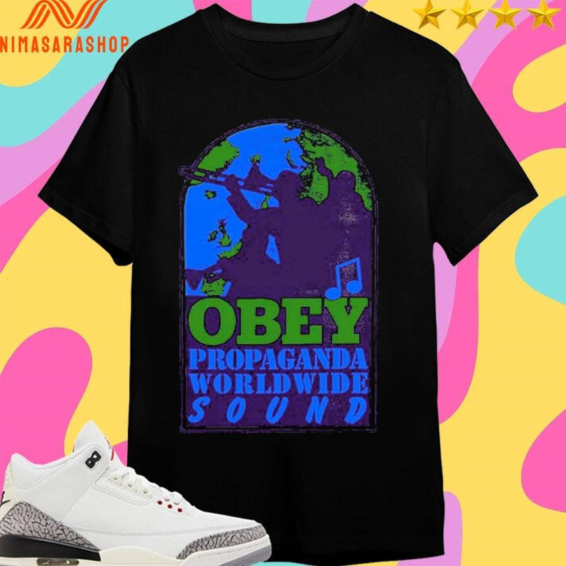 Obey Propaganda Worldwide Sound - Adult & Kids T-Shirts, Sweatshirts & Hoodies apparel design preview 1