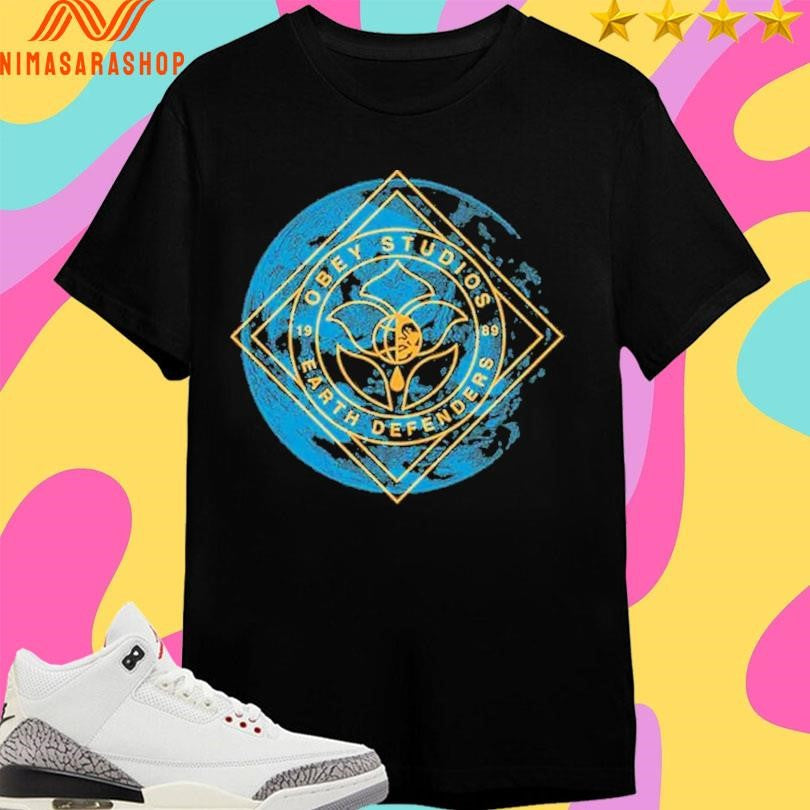 Obey Studios Earth Defenders 1989 Logo - Adult & Kids T-Shirts, Sweatshirts & Hoodies apparel design preview 1