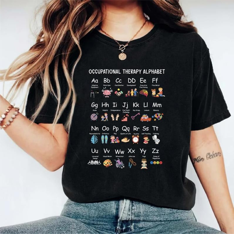 Occupational Therapy Alphabet Education Teacher - Adult & Kids T-Shirts, Sweatshirts & Hoodies apparel design preview 1