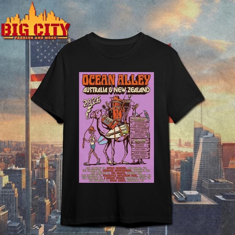 Ocean Alley Australia New Zealand 2026 Poster - Adult & Kids T-Shirts, Sweatshirts & Hoodies apparel design preview 1
