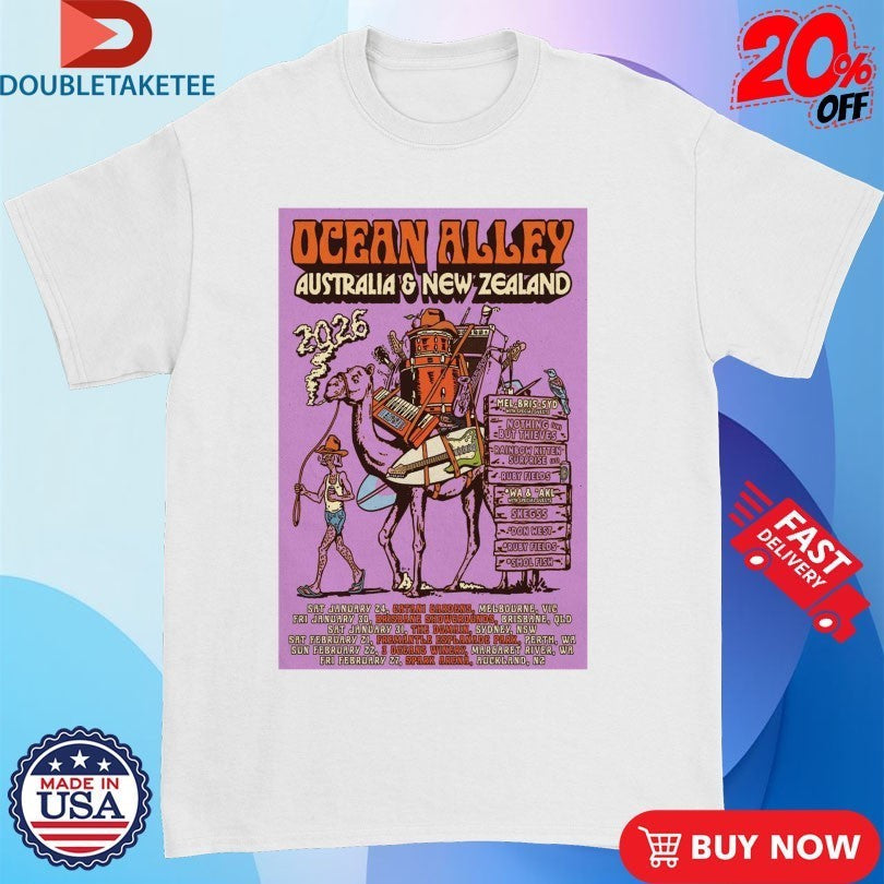 Ocean Alley Poster 2026 Australia New Zealand - Adult & Kids T-Shirts, Sweatshirts & Hoodies apparel design preview 1