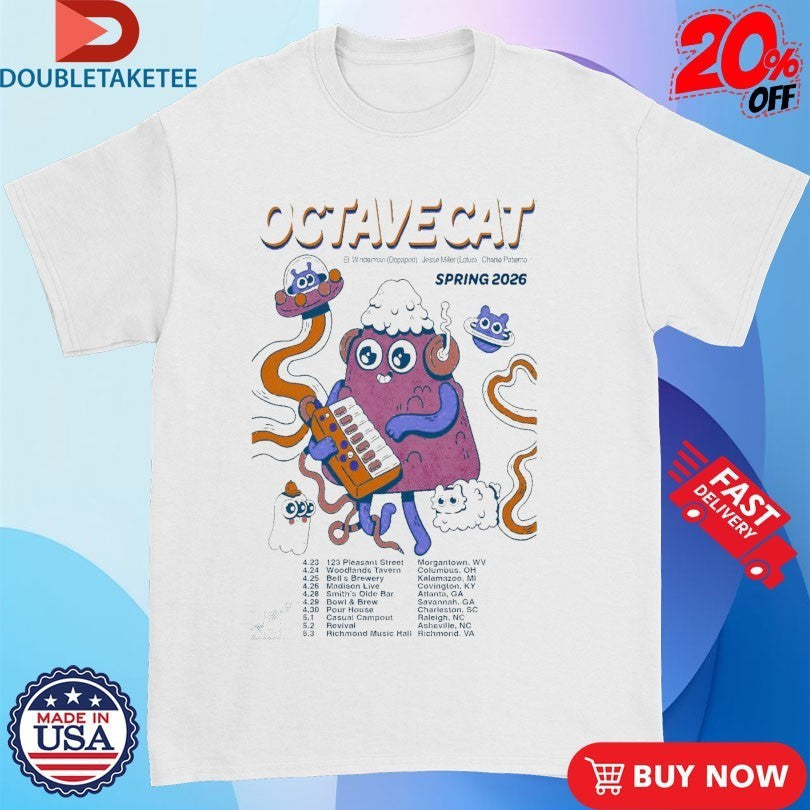 Octave Cat Tour Spring 2026 - Adult & Kids T-Shirts, Sweatshirts & Hoodies apparel design preview 1