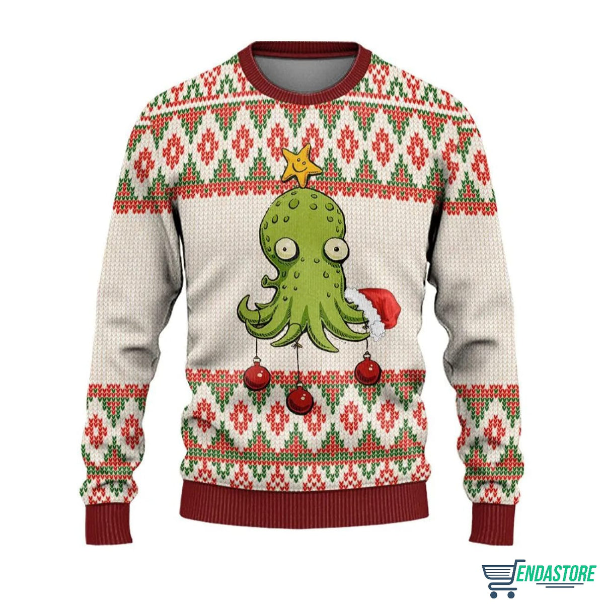 Octopus Christmas Tree 3D Ugly Christmas Sweater - Holiday Gift product image