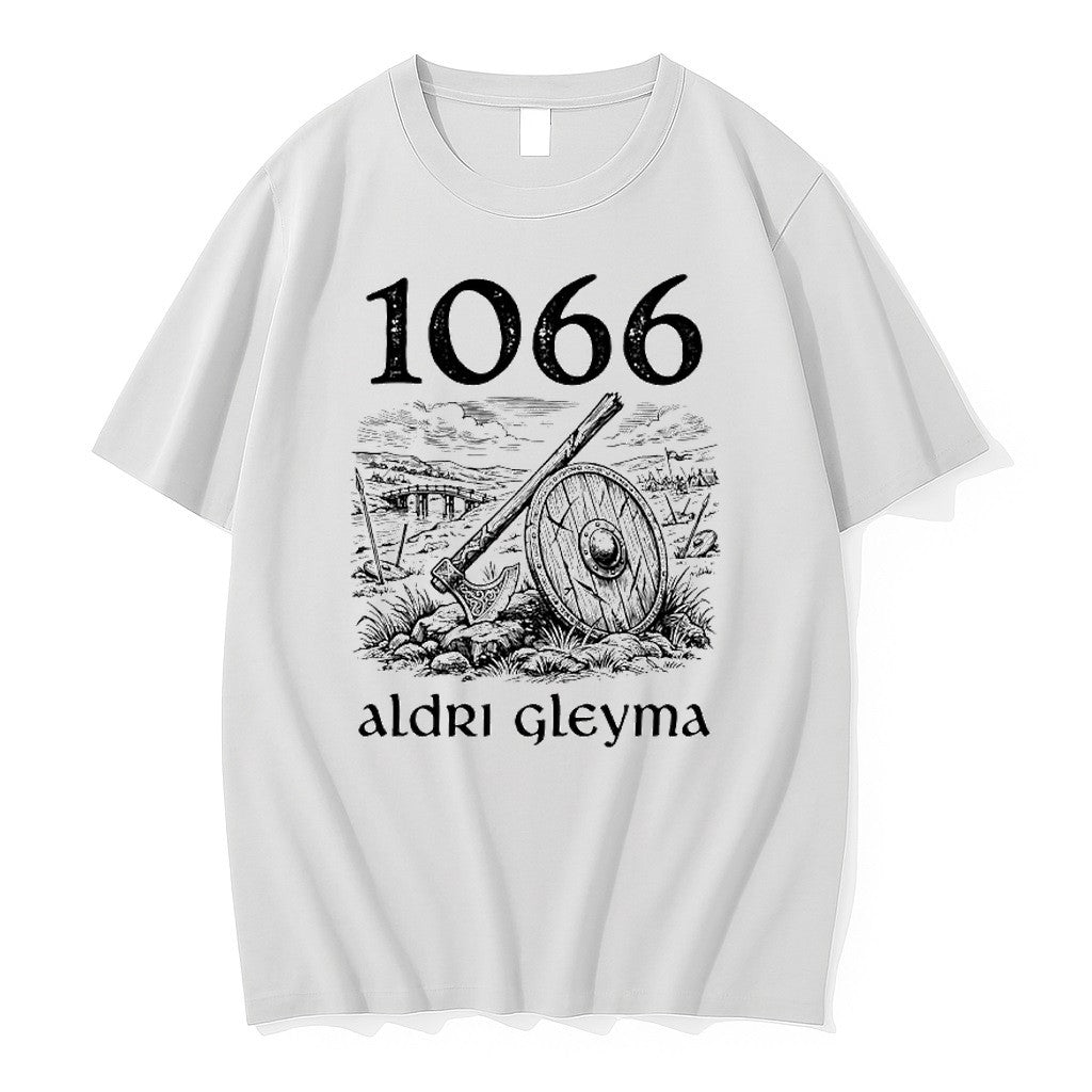 Official 1066 Aldri Gleyma Never Forget Viking Norse - Adult & Kids T-Shirts, Sweatshirts & Hoodies apparel design preview 1