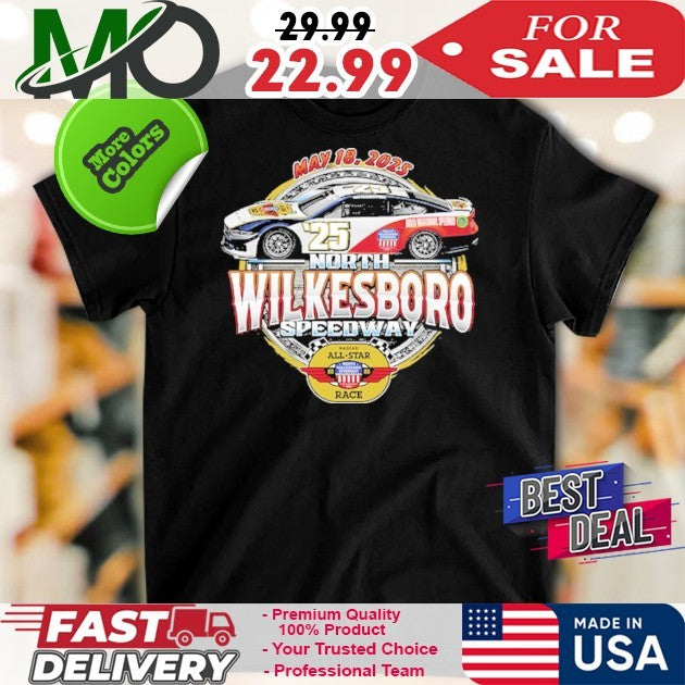 2025 NASCAR All-Star Race May 18 North Wilkesboro - Adult & Kids T-Shirts, Sweatshirts & Hoodies apparel design preview 1