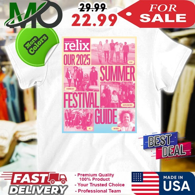 2025 Summer Festival Guide Relix Issue - Adult & Kids T-Shirts, Sweatshirts & Hoodies apparel design preview 1