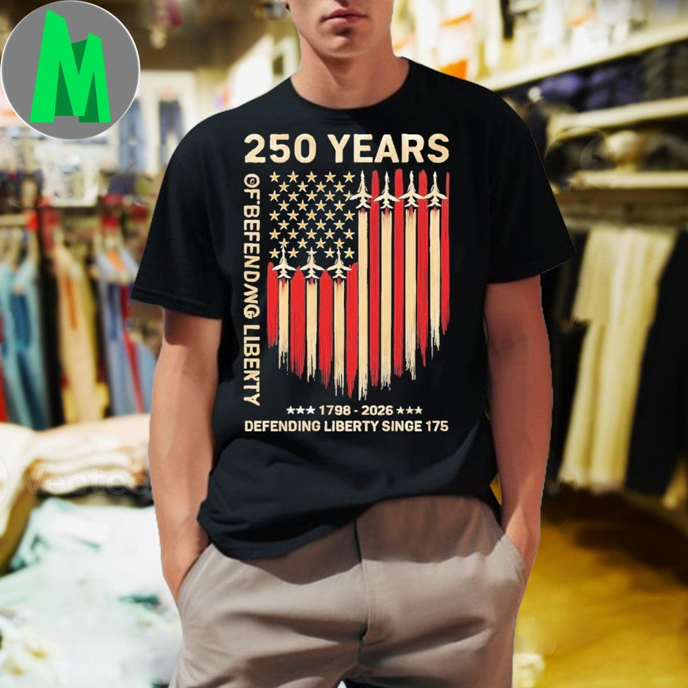 250 Years of Defending Liberty 1776-2026 American - Adult & Kids T-Shirts, Sweatshirts & Hoodies apparel design preview 1