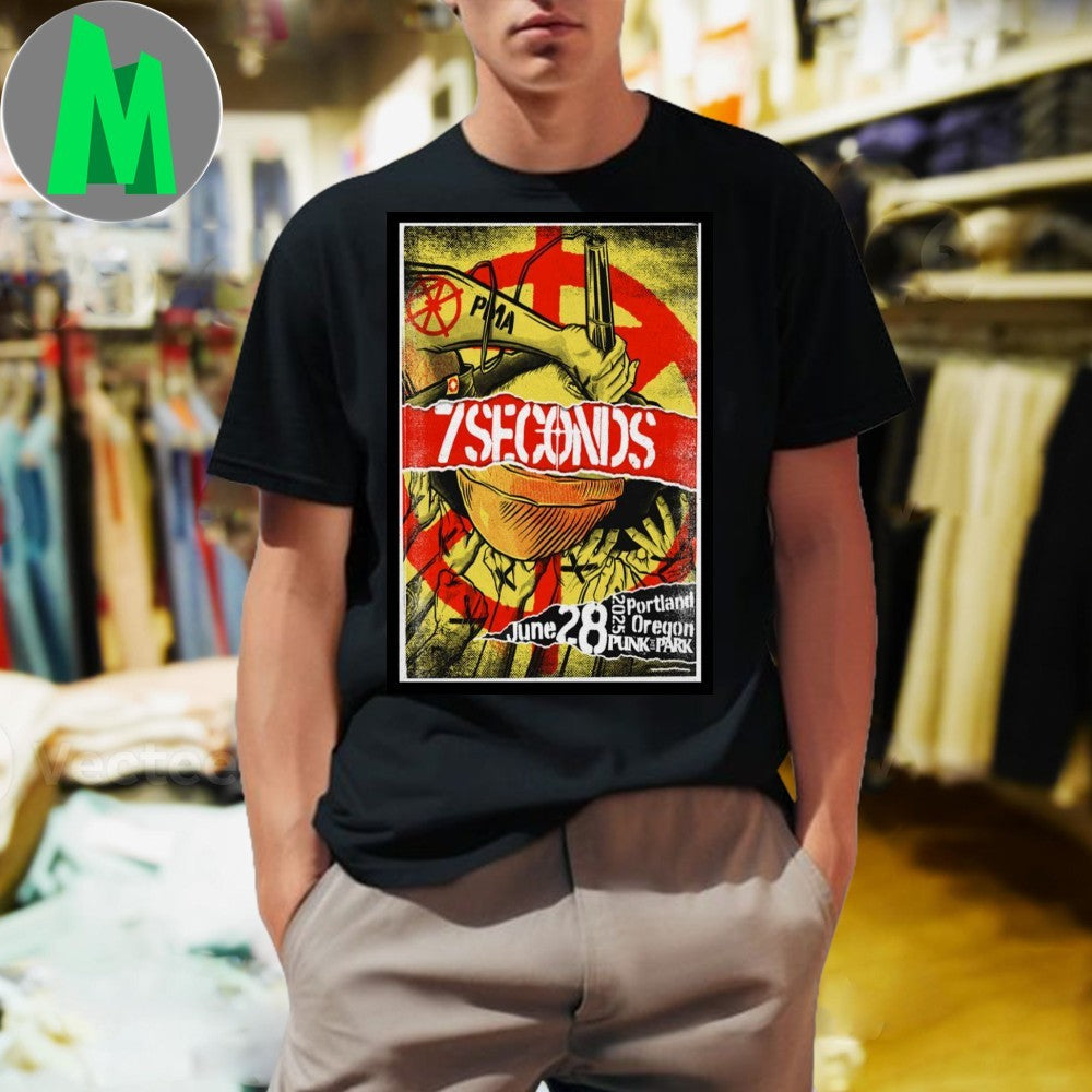 7Seconds Portland Oregon June 28, 2025 Punk Concert - Adult & Kids T-Shirts, Sweatshirts & Hoodies apparel design preview 1