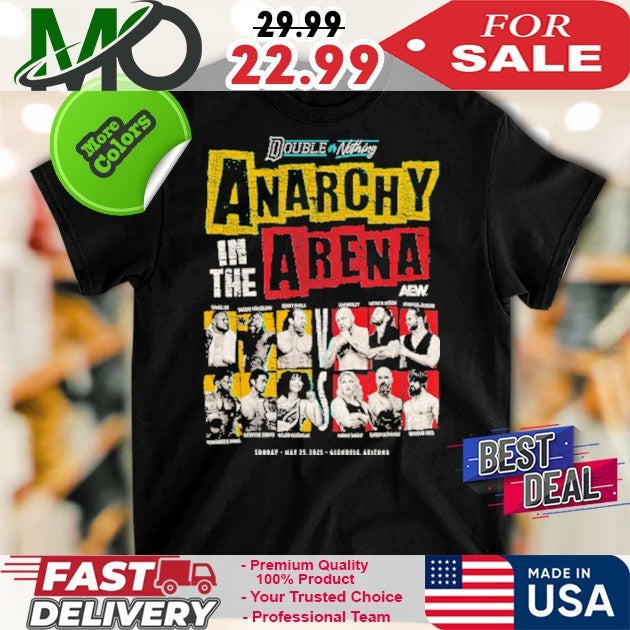AEW Double or Nothing 2025 Anarchy in the Arena - Adult & Kids T-Shirts, Sweatshirts & Hoodies apparel design preview 1
