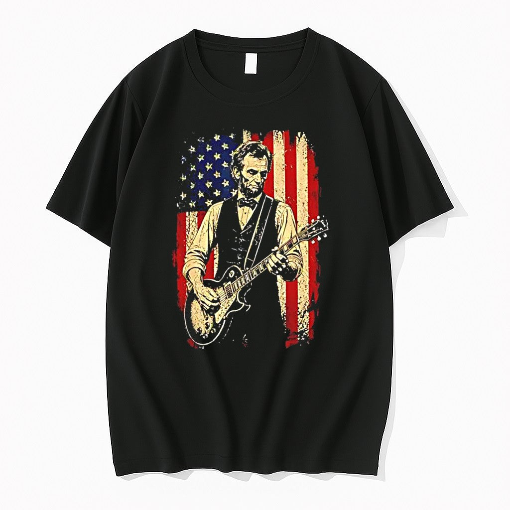 Official Abraham Lincoln Electric Guitar 250th - Adult & Kids T-Shirts, Sweatshirts & Hoodies apparel design preview 1