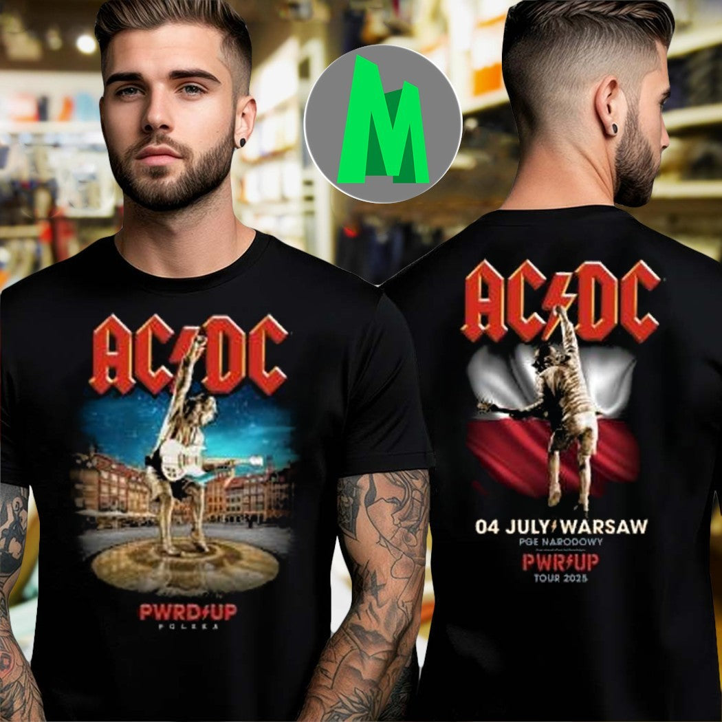 Acdc Merch Warsaw Pwr Up Tour - Adult & Kids T-Shirts, Sweatshirts & Hoodies apparel design preview 1