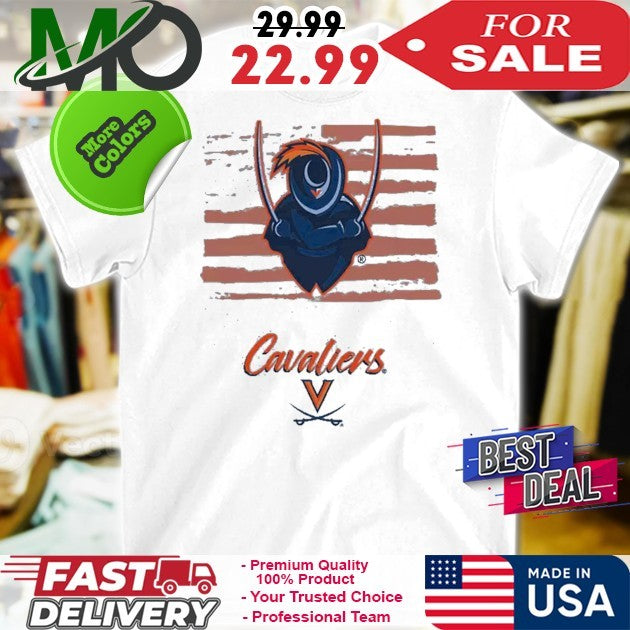 Adult Virginia Cavaliers Americana Flag - Adult & Kids T-Shirts, Sweatshirts & Hoodies apparel design preview 1