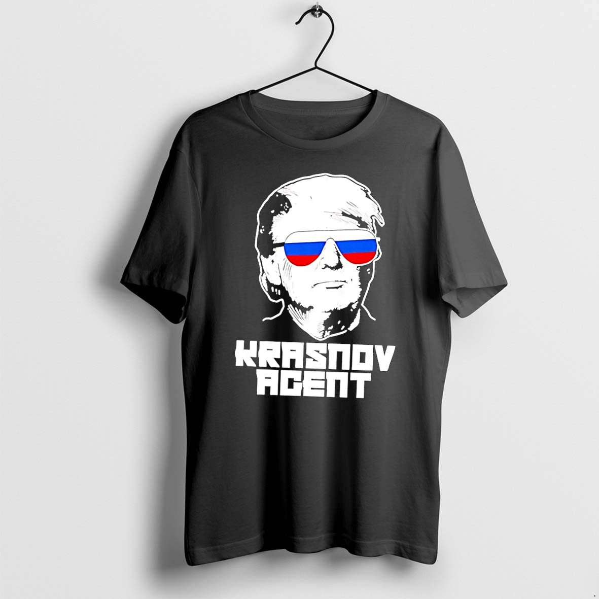 Official Agent Krasnov Donald Trump Black Jpg - Adult & Kids T-Shirts, Sweatshirts & Hoodies apparel design preview 1