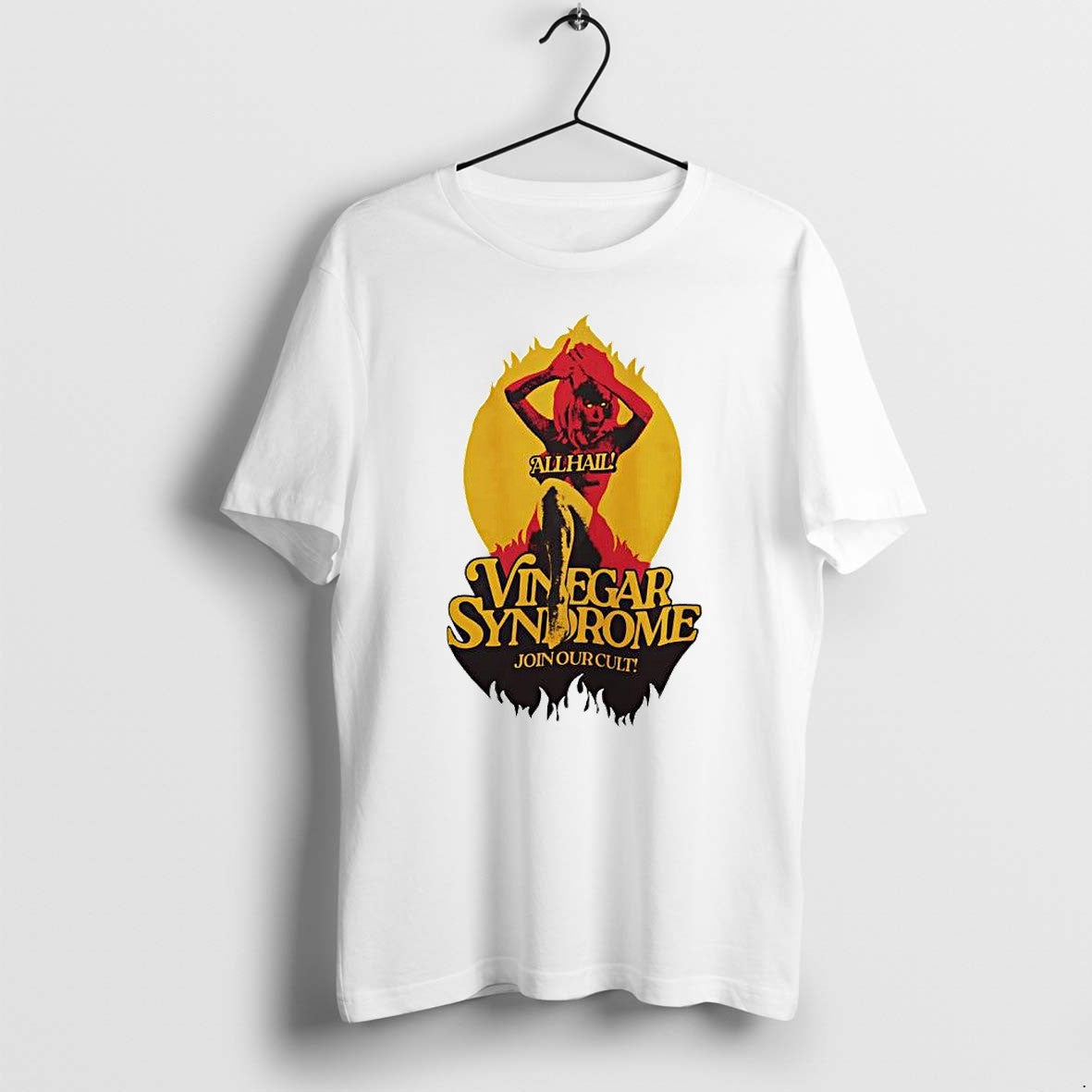 Official All Hail Cult Demon Retro Horror Jpg - Adult & Kids T-Shirts, Sweatshirts & Hoodies apparel design preview 1